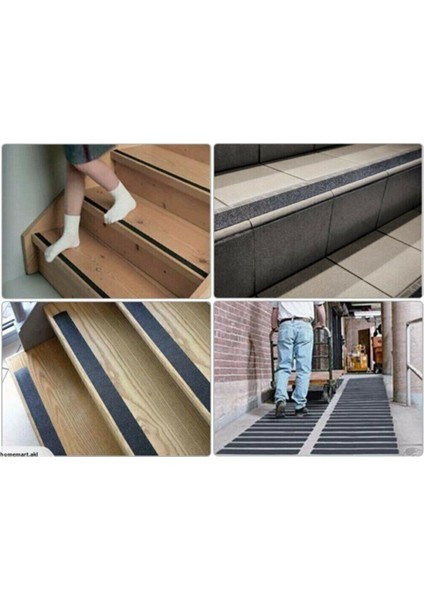 Merdiven Zemin Kaydırmaz Bant Yapışkanlı Kaymaz Bant Siyah 2.5 cm x 5 Metre Tamir Bandı Siyah fiyatları