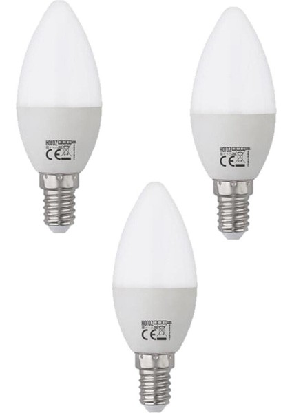 Horoz Elektrik 3 Adet 5W E14 Ampul Kırık Beyaz Buji Ampul Mum Ampul Ince Duylu Ampul Avize Ampul Gün