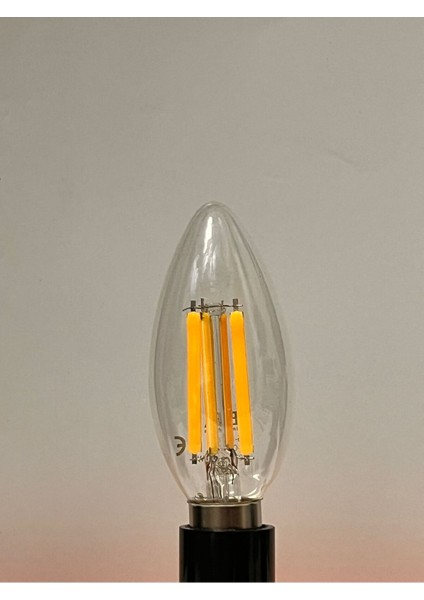 6 Watt E14 Duylu Şeffaf Camlı 690 Lümen 3000 Kelvin Günışığı Buji LED Ampul Tekli Gün Işığı E14 R modelleri