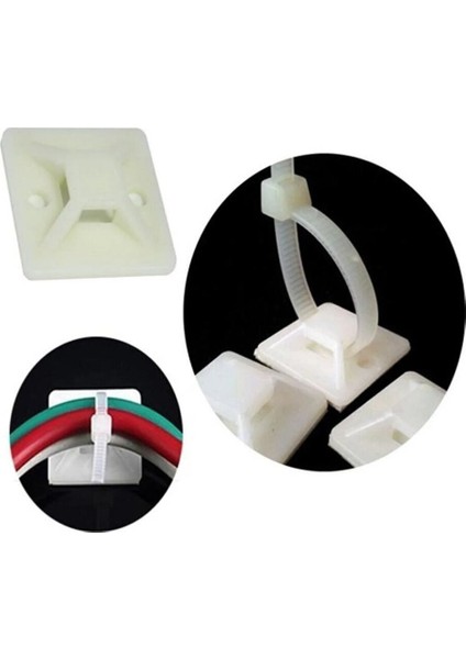 Parti Süs Balon Yapıştırıcı Kroşe Yapıştırıcı 25X25 mm 100 Adet Hızlı Yapıştırıcı Beyaz fiyatları