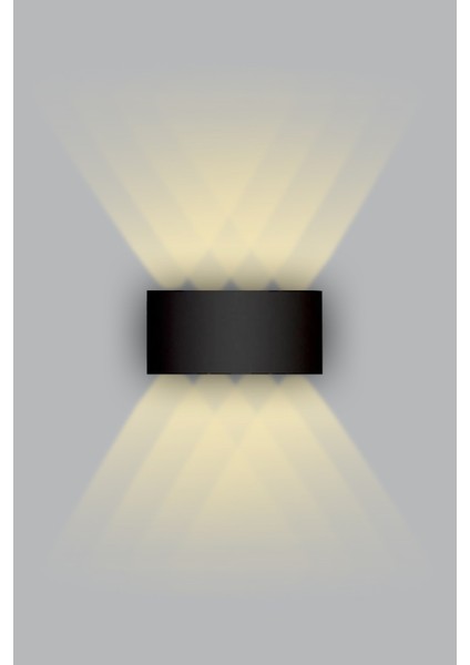 LED Aplik Aydınlatma Çift Taraflı LED Dekoratif Duvar Aplik 4+4 Suya Dayanıklı LED Aplik Tekli Gün I