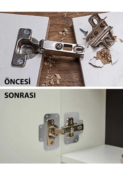 Paslanmaz Çelik Menteşe Onarım Plakası Menteşe Tamir Sacı Dolap Tamir Onarım Sacı 4 Adet 4'lü Menteş fiyatları