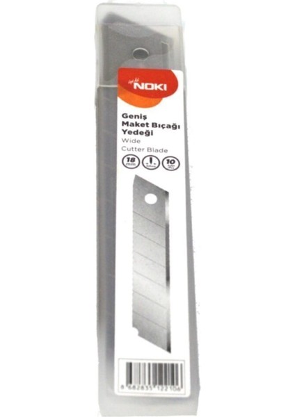 Maket Bıçağı Yedeği Geniş 18 mm 10 Lu Tüp (BR-736)
