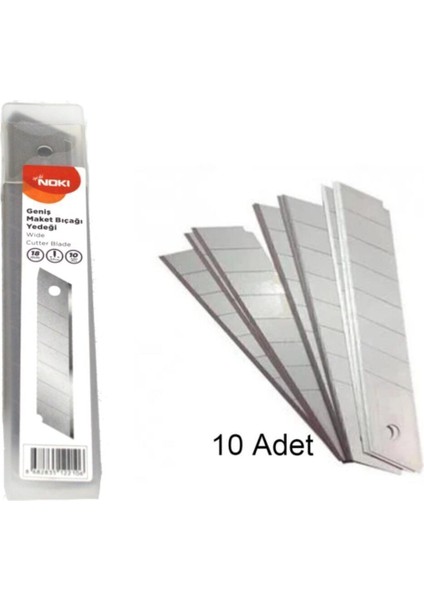 Maket Bıçağı Yedeği Geniş 18 mm 10 Lu Tüp (BR-736) fiyatları