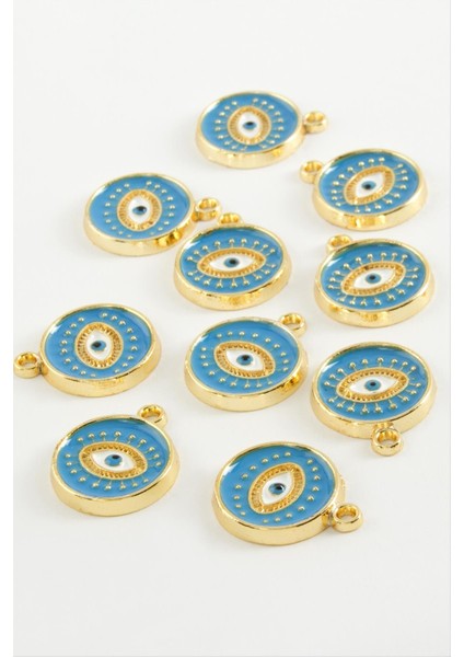 Resveq Göz Tek Kulp Mineli Bileklik ve Kolye Ucu Aparatı 1 Adet-Mavi fiyatları