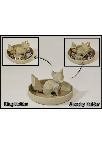 Fox Ring Tutucu Takı Fuchs Ringhalter Schmuck