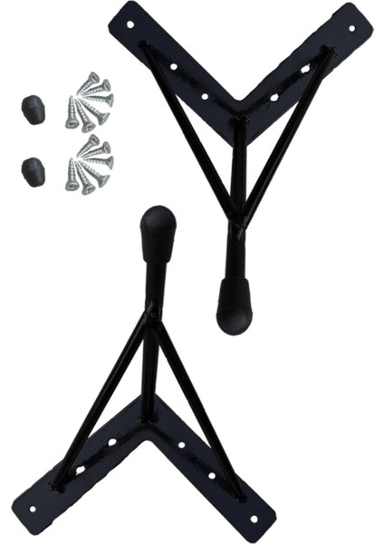 Dolu Demir Ayak Kütük Masa Sandık Kaşıklık Kitaplık Konsol Berjer Koltuk Ayağı 13CM (2 Adet) Masa Ay