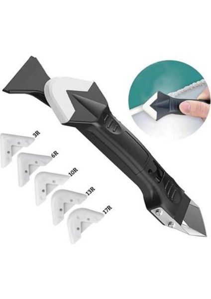 Dolgu Kazıma Fayans Derz Kazıyıcı Uygulama Silikon Çekme Kazıma Aparatı 5 Parçalı Parça No Color