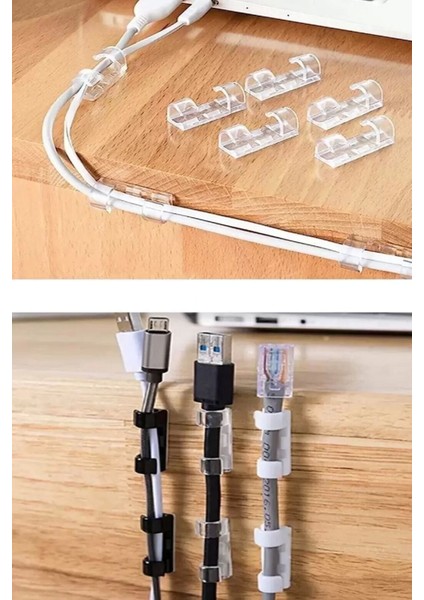 100LÜ Şeffaf Kablo Sabitleyici Düzenleyici Duvar Klipsi Yapışkanlı Kablo Organizer Tutucu Toplayıcı indirimleri