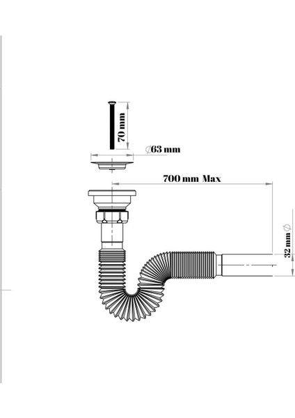 Desiphon Körüklü Lavabo Sifonu Lüks Körüklü Lavabo Evye Sifonu Lavabo Sifonu Lavabo Sifonu Sifon Lav fiyatları