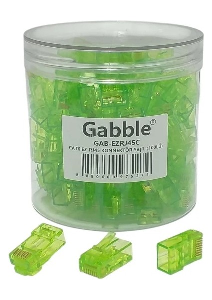 Renkli GAB-EZRJ45C EZ-RJ45 Yeşil Delikli Yeni Nesil Konnektör modelleri