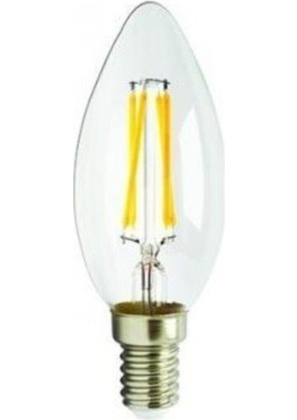 5 Adet 4W Filament LED Buji Ampul Lamba Gün Işığı CT-4066 Gün Işığı E14 LED Ampul 4 Watt Yok Pembe