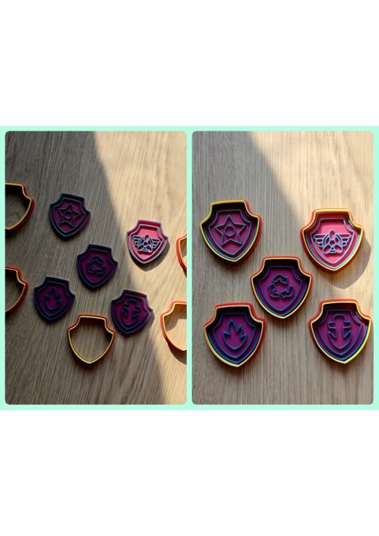 Paw Patrol Rozetleri Kesici Kurabiyeleri Playdoh Sand Clay
