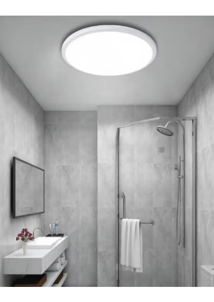 Ledli Tavan Lambası Tuvalet Banyo Balkon Koridor Aydınlatma Avize Aplik 6500K Beyaz Işık 25CM Çap fiyatları