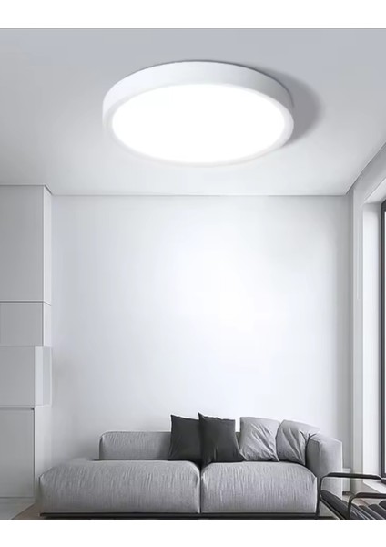 Ledli Tavan Lambası Tuvalet Banyo Balkon Koridor Aydınlatma Avize Aplik 6500K Beyaz Işık 25CM Çap modelleri