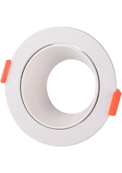 Dekoratif Tekli Jaguar Spot Kasası - Beyaz Kasa - Yuvarlak - Sıva Altı - CT-5040 Yok GU10 0 Watt