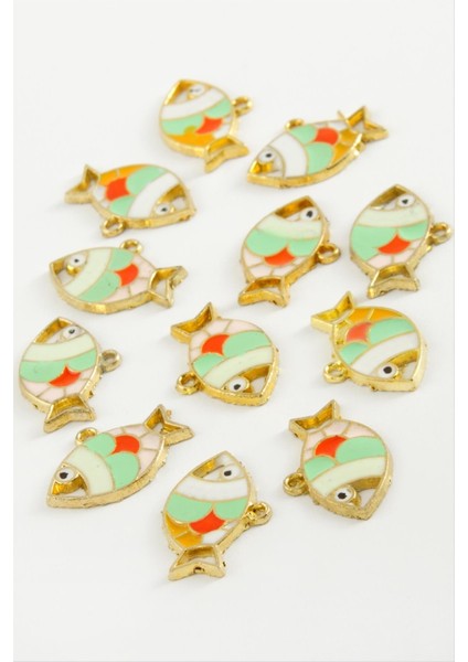 Resveq Balık Tek Kulp Mineli Bileklik ve Kolye Ucu Aparatı 1 Adet-Sarı fiyatları