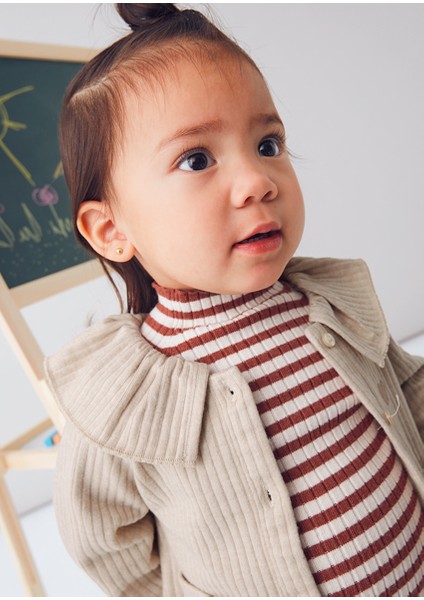 Kız Bebek Bej Örme Ceket 2431 fiyatları