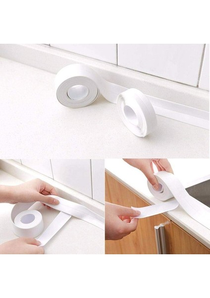 Duş Pvc Lavabo Küvet Tezgah Kenar Banyo Mutfak Pencere 3,2 mt Su Sızdırmaz Geçirmez Yalıtım Bant Tam modelleri