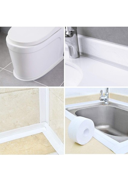 Duş Pvc Lavabo Küvet Tezgah Kenar Banyo Mutfak Pencere 3,2 mt Su Sızdırmaz Geçirmez Yalıtım Bant Tam fırsatları