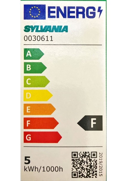 Sylvania 3000 K GU10DUY 4.9 Watt LED Ampul Tekli Sarı Işık GU10 LED Ampul 5 Watt Yok A'dan G'ye F 72 modelleri