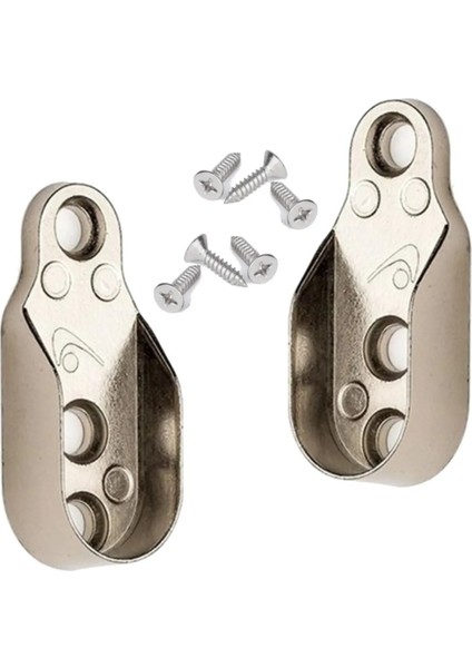 Boru Askı Flanşı Krom Oval Dolap Elbise Askı Aparatı (2 Adet) 6 Adet Vida Mobilya Bağlantı Elemanlar