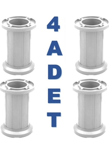 Jumbo Mobilya Ayağı 10 cm - Koltuk, Kanepe, Dolap ve Baza Için, Ayarlanabilir, 4 Adet Ekru 4'lü