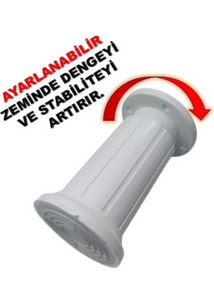 Jumbo Mobilya Ayağı 10 cm - Koltuk, Kanepe, Dolap ve Baza Için, Ayarlanabilir, 4 Adet Ekru 4'lü fiyatları