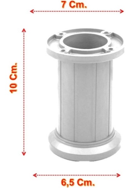 Jumbo Mobilya Ayağı 10 cm - Koltuk, Kanepe, Dolap ve Baza Için, Ayarlanabilir, 4 Adet Ekru 4'lü modelleri