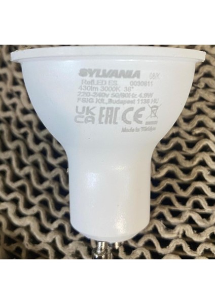 Sylvania 3000 K GU10DUY 4.9 Watt LED Ampul Tekli Sarı Işık GU10 LED Ampul 5 Watt Yok A'dan G'ye F 72 fırsatları