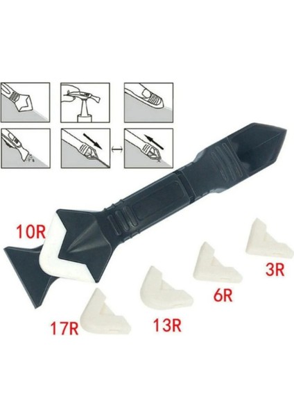 Derz Kazıyıcı ve Silikon Çekme Aparatı 5 Başlıklı Siyah Tr modelleri