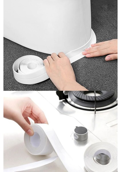 Süper Güçlü Yapıştırıcı Su Sızdırmaz Akıllı Küvet Lavabo Klozet Banyo Mutfak Kenar Bant Küf Önleyici