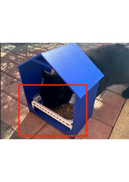 Evsiz Kedi Barınağı - Gıda Konteyneri Tutucu