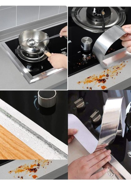 Isıya Dayanıklı Alüminyum Bant Yapışkanlı Ocak Mutfak Banyo Küf Önleyici Su Sızdırmaz Tamir Bandı Ta fiyatları