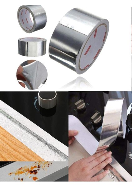 Isıya Dayanıklı Alüminyum Bant Yapışkanlı Ocak Mutfak Banyo Küf Önleyici Su Sızdırmaz Tamir Bandı Ta modelleri
