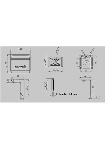 10 Adet Metali Mobilya Dolap Askı Aparatı Elemanı Beyaz 1,2 mm Mobilya Bağlantı Elemanları Beyaz modelleri
