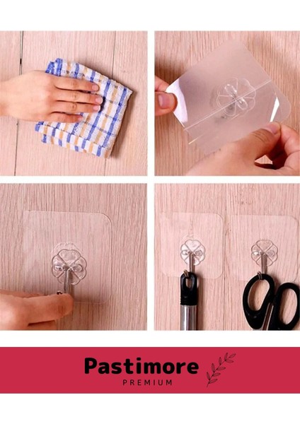 Güçlü Görünmez Şeffaf Askı 3 Adet Lekesiz Duvar Yapışkan Kanca Lı Mutfak Banyo Tutucu Aksesuar Süper fırsatları