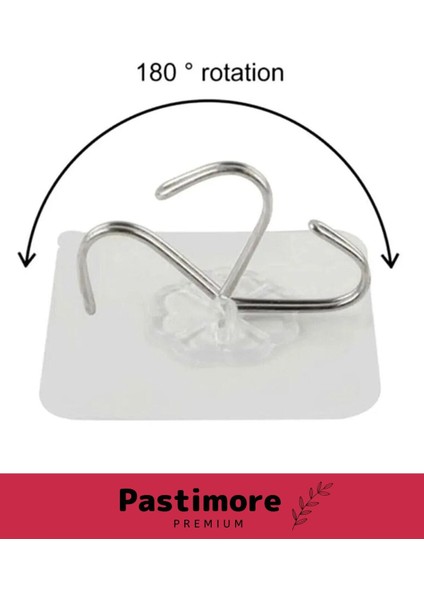 Güçlü Görünmez Şeffaf Askı 3 Adet Lekesiz Duvar Yapışkan Kanca Lı Mutfak Banyo Tutucu Aksesuar Süper