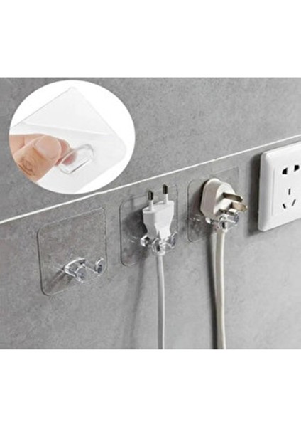 Kendinde Yapışkanlı Şeffaf Kablo Tutucu Diş Fırçası Askısı 5 Adet Çok Amaçlı Yapışkanlı Askı Fiş Ask modelleri