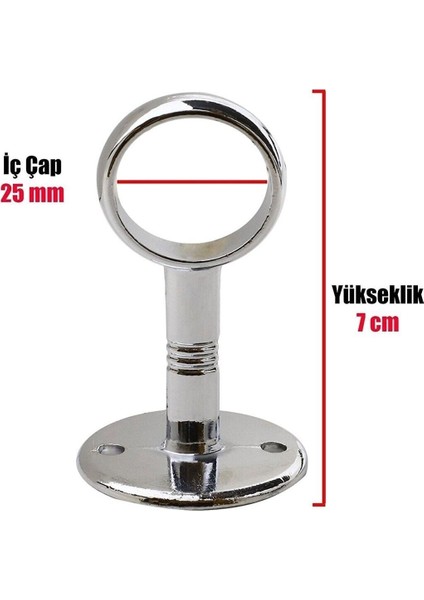 2 Adet Askılık Borusu Tutucu Flanş Açık Ağız Daire Dolap Elbise Askı Aparatı Dolap Içi Düzenleyicile fiyatları