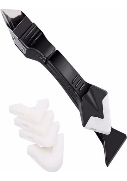 3'ü 1 Arada Fayans Derz Dolgu Kazıyıcı Sıyırıcı Silikon Sökücü ve Uygulayıcı Aparatı Metal Ağızlı modelleri