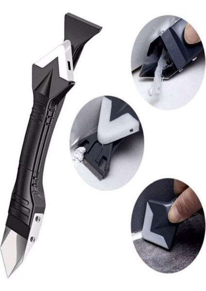 3'ü 1 Arada Fayans Derz Dolgu Kazıyıcı Sıyırıcı Silikon Sökücü ve Uygulayıcı Aparatı Metal Ağızlı indirimleri