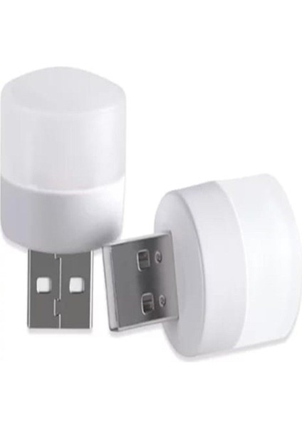 Mini Ampul 1W Taşınabilir USB LED Işık - Powerbank Laptop Pc Uyumlu Mini Işık USB LED Lamba Beyaz Iş
