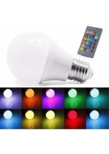 Alta LED 10 Watt Uzaktan Kumandalı Rgb LED Ampul Gün Işığı E14 Tasarruflu Ampul 10 Watt Yok Beyaz