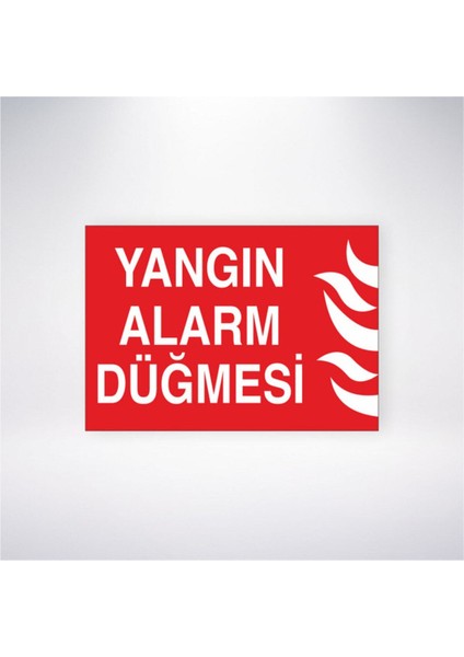 Yangın Alarmı Düğmesi 21X35 Arkası Arkası Yapışkanlı Sticker