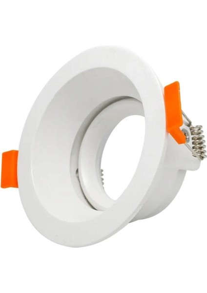 Dekoratif Tekli Pars Spot Kasası - Beyaz Kasa - Yuvarlak - Sıva Altı - CT-5229 Yok GU10 0 Watt