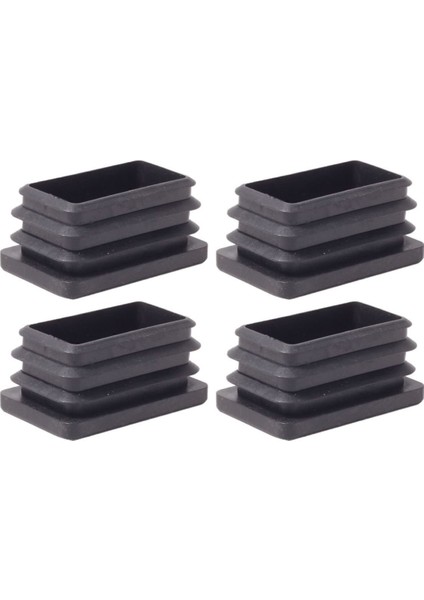 30X50 mm Plastik Dikdörtgen Içe Geçme Profil Tapası (Kutu) (4 Adet) Gri