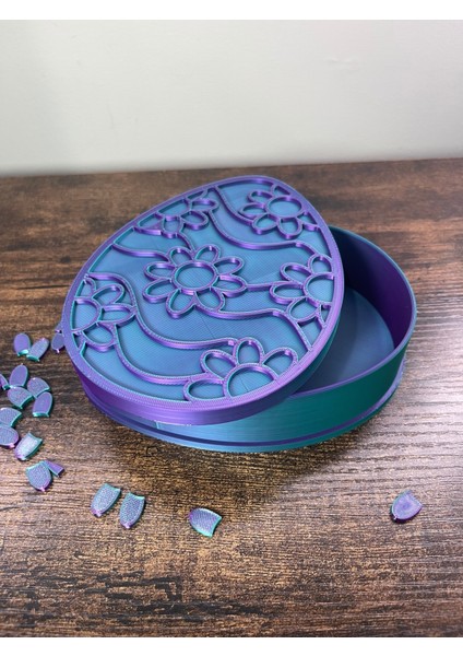 Çiçek Kesme Paskalya Yumurtası Kutusu - Dıy Bulmaca Craft indirimleri