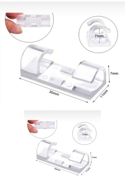 20LI Şeffaf Kablo Sabitleyici Düzenleyici Klips Duvar Fayans Cam Yapışkanlı Kablo Tutucu Toparlayıcı fırsatları