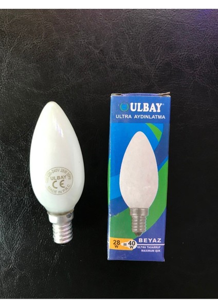 28 Watt Soft Camlı Düz Buji Ampül Gün Işığı E14 Halogen Ampul 28 Watt Var